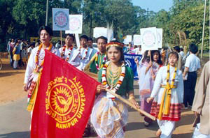 Fans Peace March Shantiniketan